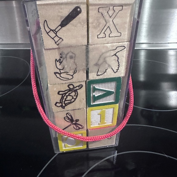 VGC MELISSA & DOUG Deluxe Children 50-Piece Wooden ABC/123 Blocks w/Plastic Case - Picture 3 of 13